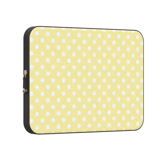 Spotted in SoHo | Yellow Polka Dot Laptop Case