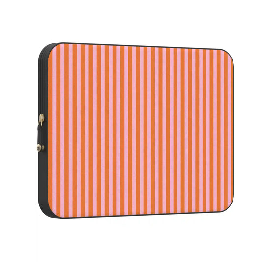 Perfect Stripes | Orange & Pink Stripes Laptop Case