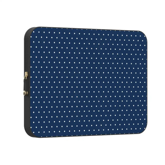 On the Dot | Navy Polka Dot Laptop Case