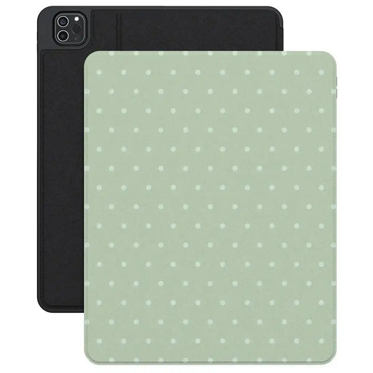 On the Dot | Green Polka Dot iPad Case
