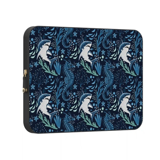 Midnight Reef | Shark Print Laptop Case