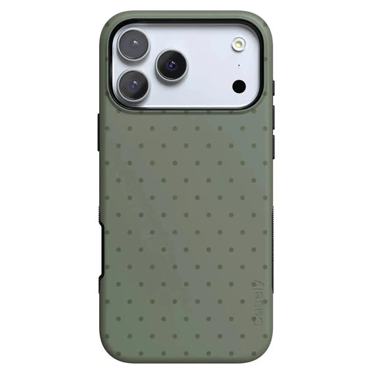 On the Dot | Olive Green Polka Dot Case