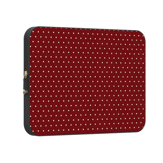 On the Dot | Maroon Polka Dot Laptop Case
