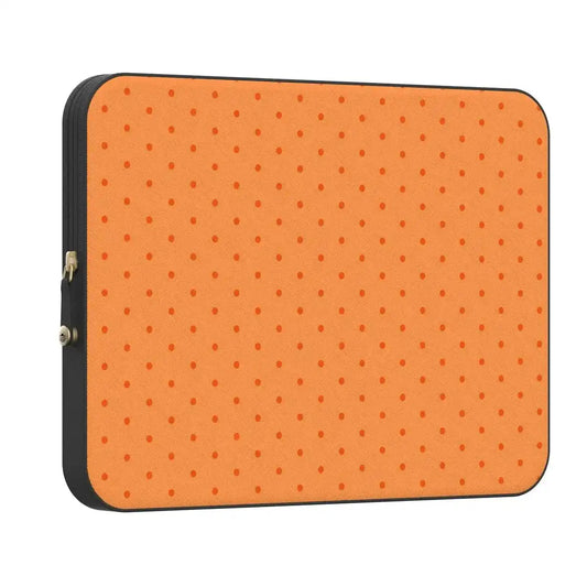 On the Dot | Orange Polka Dot Laptop Case