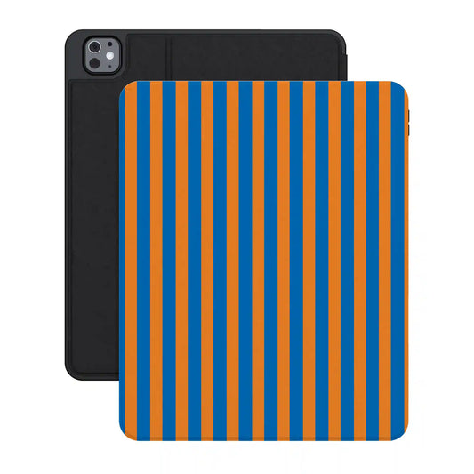 Go New York | Blue & Orange Stripes iPad Case