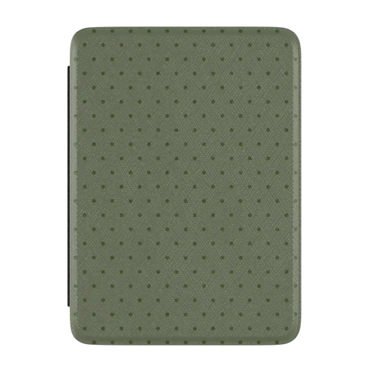 On the Dot | Olive Green Polka Dot Kindle Case